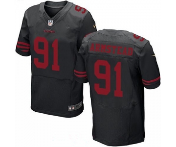 Men's San Francisco 49ers #91 Arik Armstead Black Alternate Stitched NFL Nike Elite Jersey