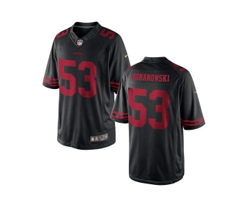Men's San Francisco 49ers Retired Player #53 Bill Romanowski Black NFL Nike Elite Jersey