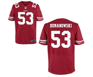 Men's San Francisco 49ers Retired Player #53 Bill Romanowski Red NFL Nike Elite Jersey