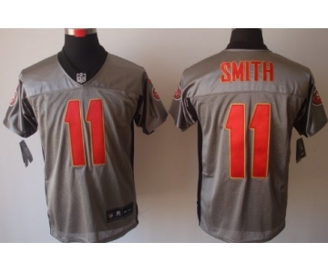 Nike San Francisco 49ers #11 Alex Smith Gray Shadow Elite Jersey