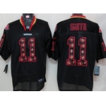 Nike San Francisco 49ers #11 Alex Smith Lights Out Black Ornamented Elite Jersey
