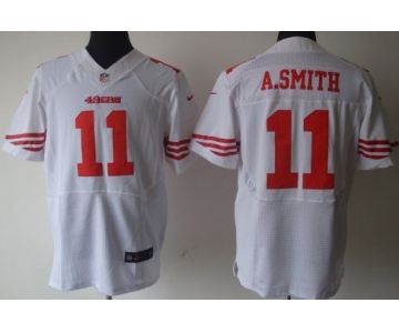 Nike San Francisco 49ers #11 Alex Smith White Elite Jersey