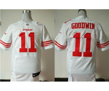 Nike San Francisco 49ers #11 Marquise Goodwin White Men's Stitched NFL Elite Jersey