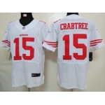 Nike San Francisco 49ers #15 Michael Crabtree White Elite Jersey