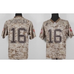 Nike San Francisco 49ers #16 Joe Montana 2013 USMC Camo Elite Jersey