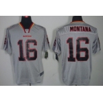 Nike San Francisco 49ers #16 Joe Montana Lights Out Gray Elite Jersey