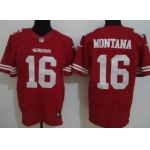 Nike San Francisco 49ers #16 Joe Montana Red Elite Jersey