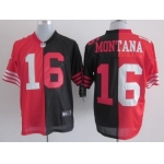 Nike San Francisco 49ers #16 Joe Montana Red/Black Two Tone Elite Jersey