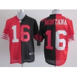 Nike San Francisco 49ers #16 Joe Montana Red/Black Two Tone Elite Jersey