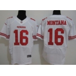 Nike San Francisco 49ers #16 Joe Montana White Elite Jersey