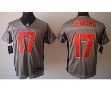 Nike San Francisco 49ers #17 A.J. Jenkins Gray Shadow Elite Jersey