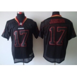 Nike San Francisco 49ers #17 A.J. Jenkins Lights Out Black Elite Jersey