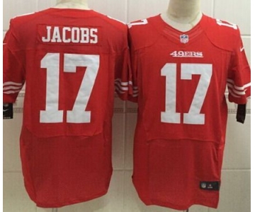 Nike San Francisco 49ers #17 Chuck Jacobs Red Elite Jersey