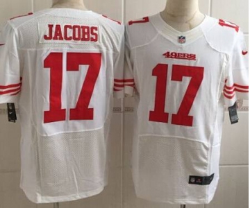 Nike San Francisco 49ers #17 Chuck Jacobs White Elite Jersey