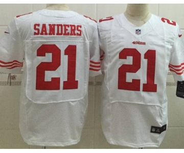 Nike San Francisco 49ers #21 Deion Sanders White Elite Jersey