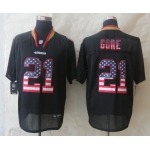 Nike San Francisco 49ers #21 Frank Gore 2014 USA Flag Fashion Black Elite Jersey