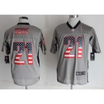 Nike San Francisco 49ers #21 Frank Gore 2014 USA Flag Fashion Gray Elite Jersey