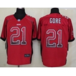 Nike San Francisco 49ers #21 Frank Gore Drift Fashion Red Elite Jersey