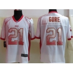 Nike San Francisco 49ers #21 Frank Gore Drift Fashion White Elite Jersey