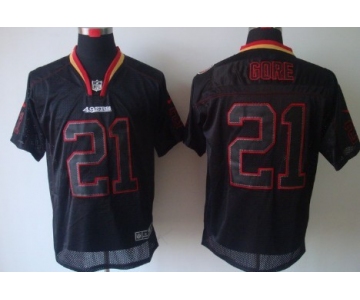 Nike San Francisco 49ers #21 Frank Gore Lights Out Black Elite Jersey