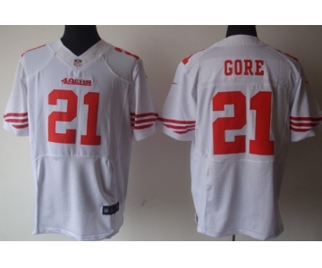 Nike San Francisco 49ers #21 Frank Gore White Elite Jersey