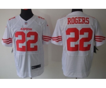 Nike San Francisco 49ers #22 Carlos Rogers White Elite Jersey