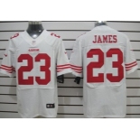 Nike San Francisco 49ers #23 LaMichael James White Elite Jersey