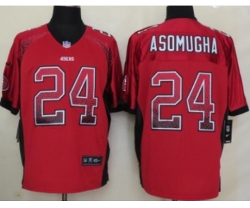 Nike San Francisco 49ers #24 Nnamdi Asomugha Drift Fashion Red Elite Jersey