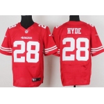 Nike San Francisco 49ers #28 Carlos Hyde Red Elite Jersey