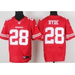 Nike San Francisco 49ers #28 Carlos Hyde Red Elite Jersey