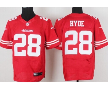 Nike San Francisco 49ers #28 Carlos Hyde Red Elite Jersey