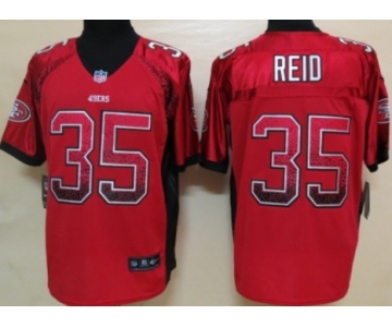 Nike San Francisco 49ers #35 Eric Reid Drift Fashion Red Elite Jersey