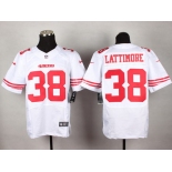 Nike San Francisco 49ers #38 Marcus Lattimore White Elite Jersey