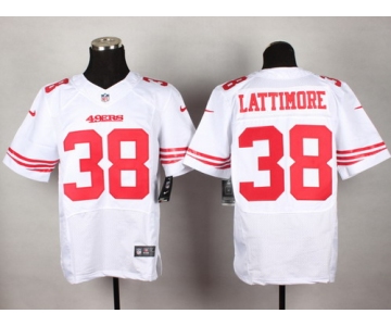 Nike San Francisco 49ers #38 Marcus Lattimore White Elite Jersey