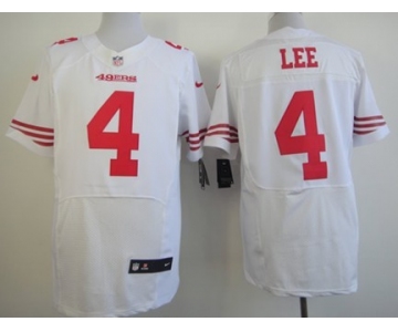 Nike San Francisco 49ers #4 Andy Lee White Elite Jersey