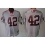 Nike San Francisco 49ers #42 Ronnie Lott Lights Out Gray Elite Jersey