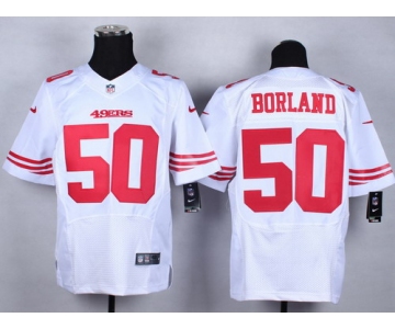 Nike San Francisco 49ers #50 Chris Borland White Elite Jersey