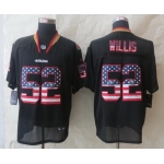 Nike San Francisco 49ers #52 Patrick Willis 2014 USA Flag Fashion Black Elite Jersey