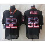 Nike San Francisco 49ers #52 Patrick Willis 2014 USA Flag Fashion Black Elite Jersey