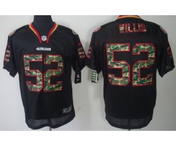 Nike San Francisco 49ers #52 Patrick Willis Black With Camo Elite Jersey