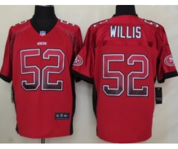 Nike San Francisco 49ers #52 Patrick Willis Drift Fashion Red Elite Jersey