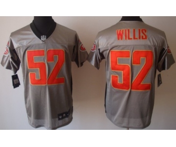 Nike San Francisco 49ers #52 Patrick Willis Gray Shadow Elite Jersey