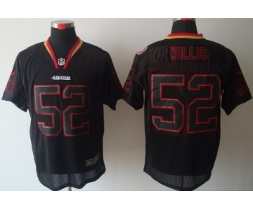 Nike San Francisco 49ers #52 Patrick Willis Lights Out Black Elite Jersey