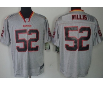 Nike San Francisco 49ers #52 Patrick Willis Lights Out Gray Elite Jersey