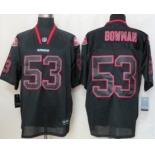 Nike San Francisco 49ers #53 Navorro Bowman Lights Out Black Elite Jersey