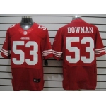 Nike San Francisco 49ers #53 Navorro Bowman Red Elite Jersey