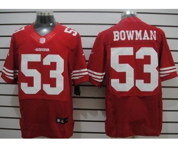 Nike San Francisco 49ers #53 Navorro Bowman Red Elite Jersey