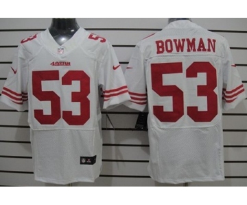 Nike San Francisco 49ers #53 Navorro Bowman White Elite Jersey