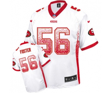 Nike San Francisco 49ers #56 Reuben Foster White Men's Stitched NFL Elite Drift Fashion Jersey