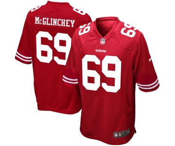 Nike San Francisco 49ers #69 Mike McGlinchey Red 2018 NFL Draft Pick Elite Jersey